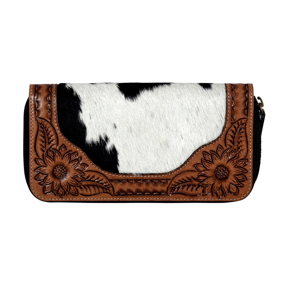 Canyon Sunrise Clutch Hair-on Hide Wallet